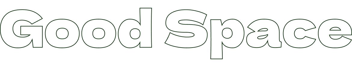 Scrolling banner that says 'GoodSpace' text.